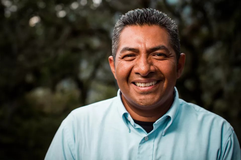 Zapotec pastor and Bible translator smiling