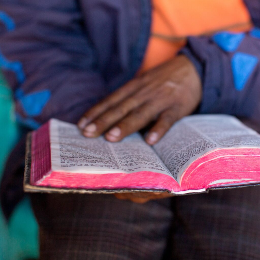 A man studying Scripture