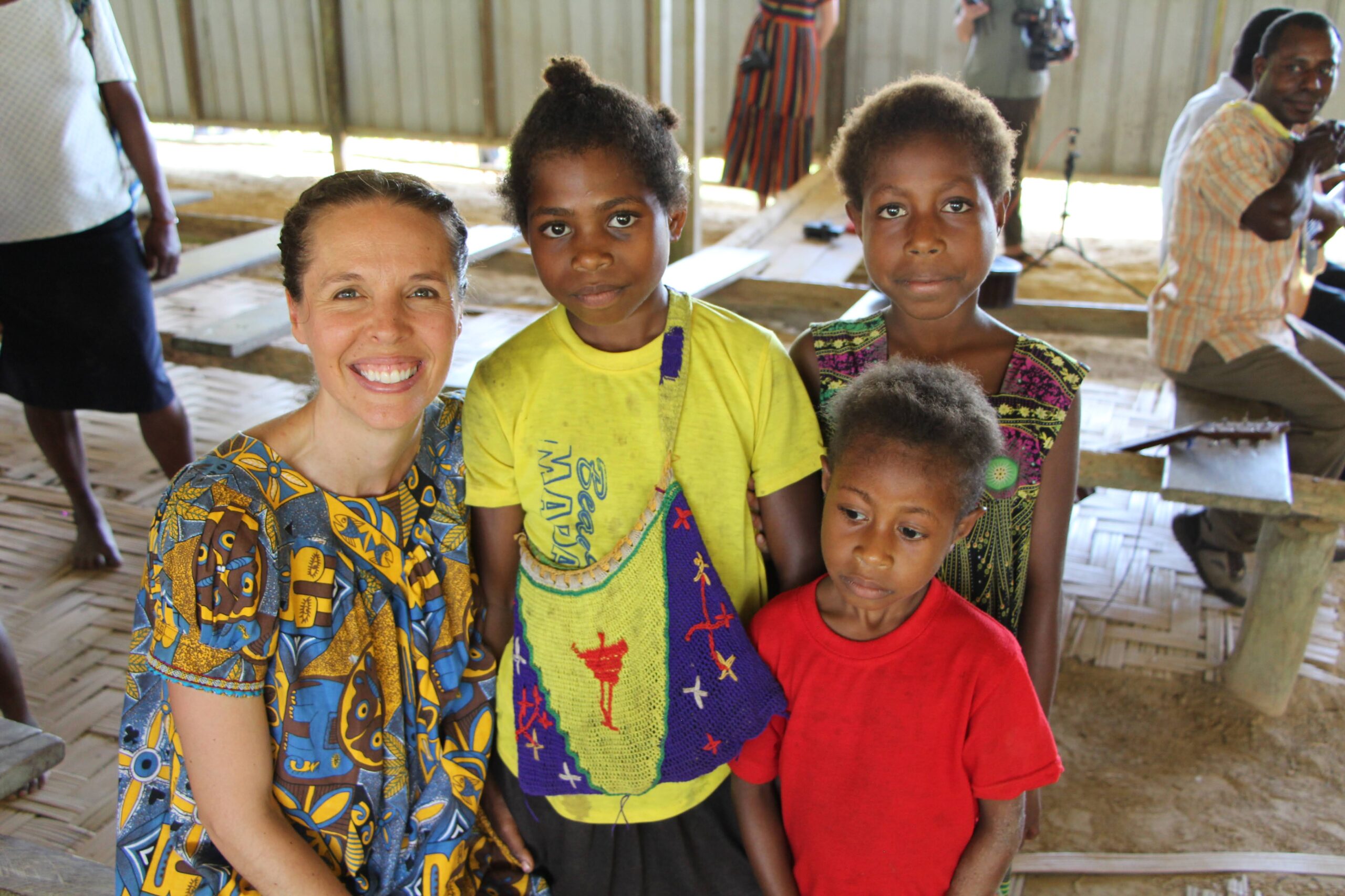 Seed Company writer Ruth with children in Papua New Guinea