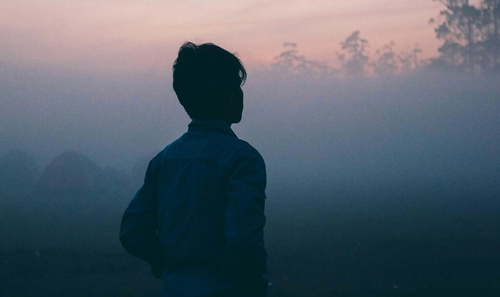 man standing alone bible translation
