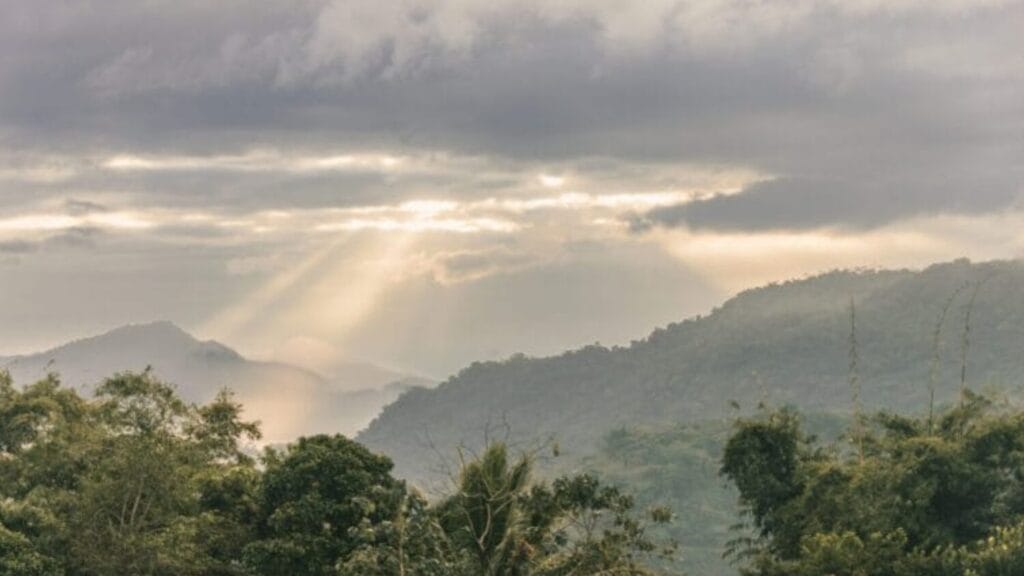 sunrise over mountains